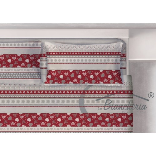 FEUILLE TYROLIENNE COMPLÈTE dis. CORVARA en pur coton Made in Italy