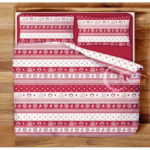 FEUILLE TYROLIENNE COMPLÈTE dis. TIROLO en pur coton Made in Italy