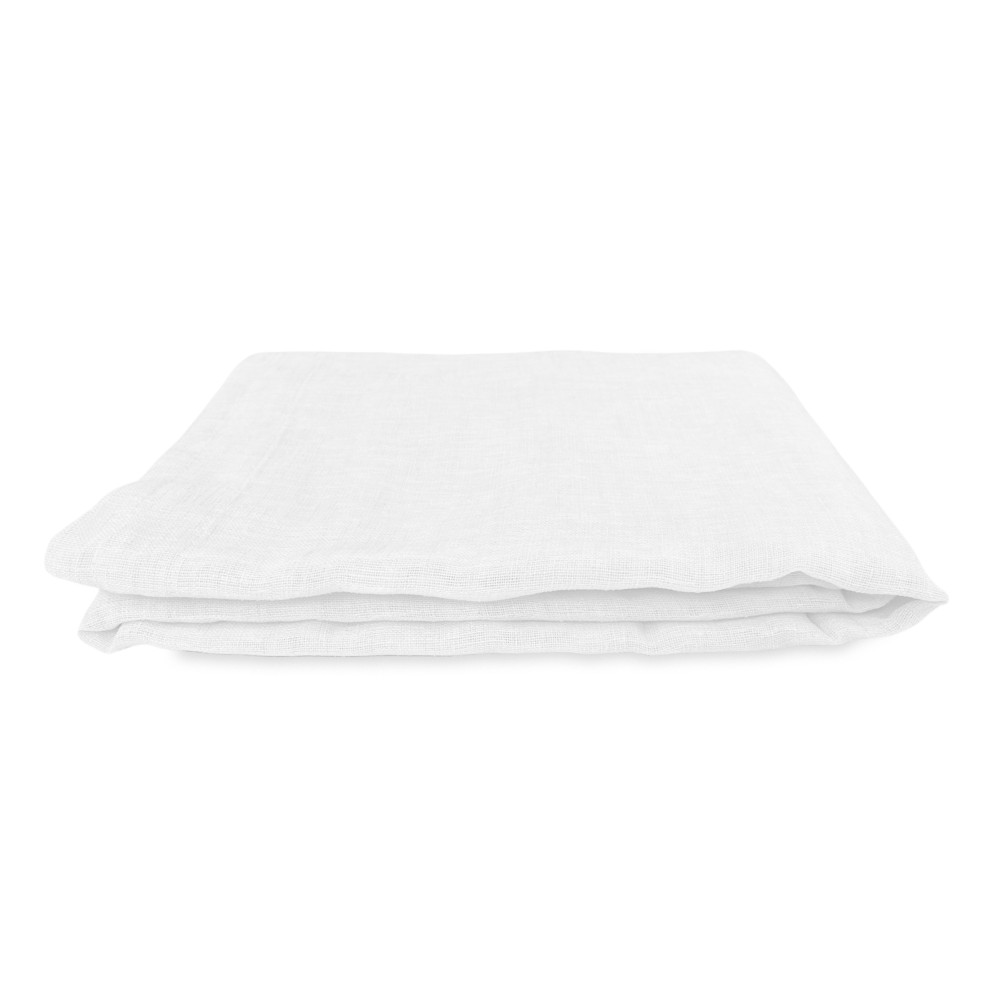 Coppia tendine vetro moderne SIMPLY Bianco - tessuto poliestere bouclè semitrasparente, orlino tunnel