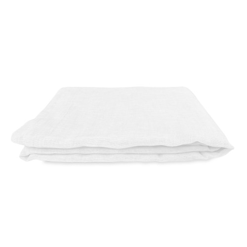 Coppia tendine vetro moderne SIMPLY Bianco - tessuto poliestere bouclè semitrasparente, orlino tunnel