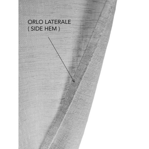 Coppia tendine vetro moderne SIMPLY Grigio - tessuto poliestere bouclè semitrasparente, orlino tunnel
