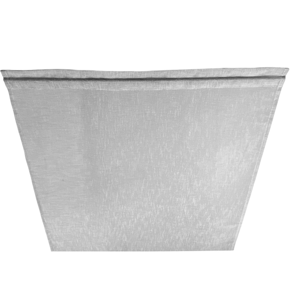 Coppia tendine vetro moderne SIMPLY Grigio - tessuto poliestere bouclè semitrasparente, orlino tunnel