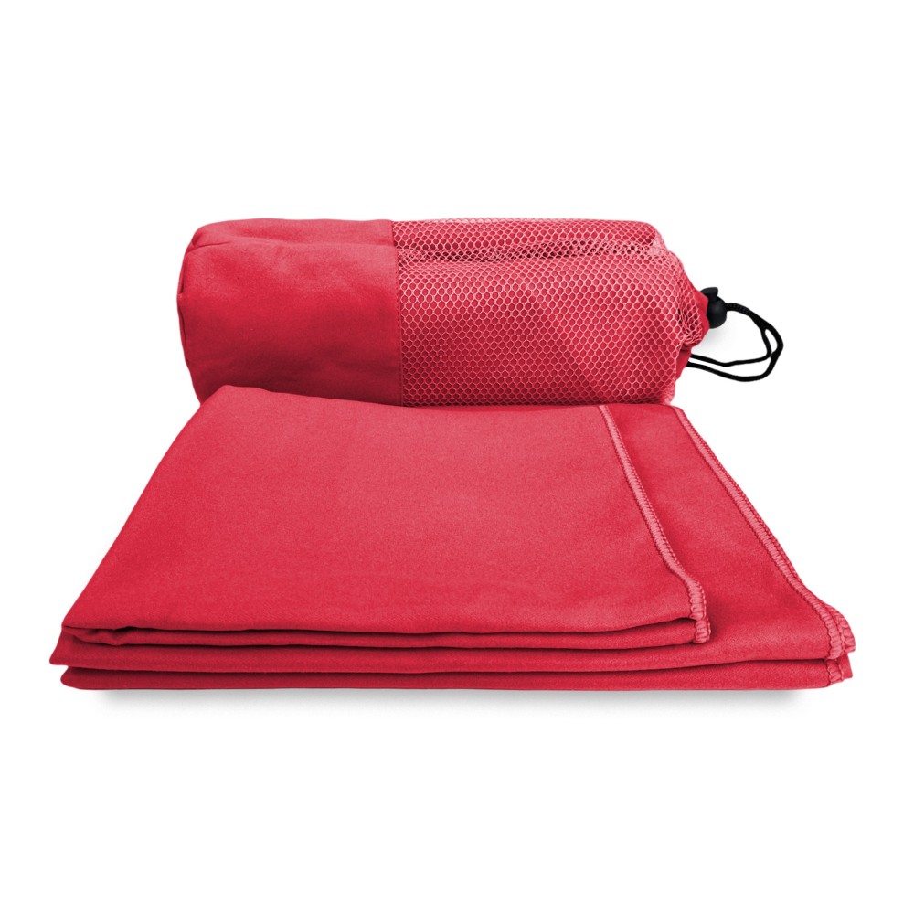 Ensemble de serviettes EN MICROFIBRE ROUGE 1+1 Visage et Invité