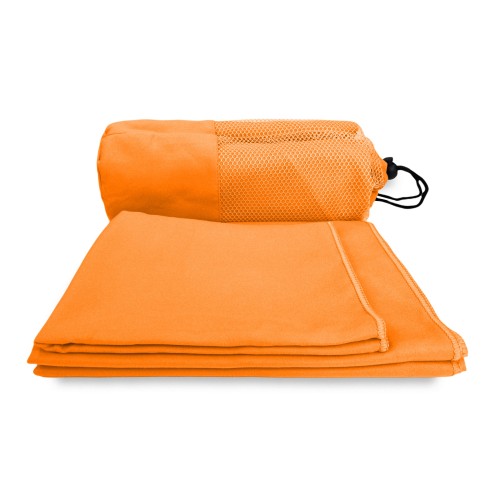 ENSEMBLE DE SERVIETTES MICROFIBRE ORANGE 1+1 Visage et Invité