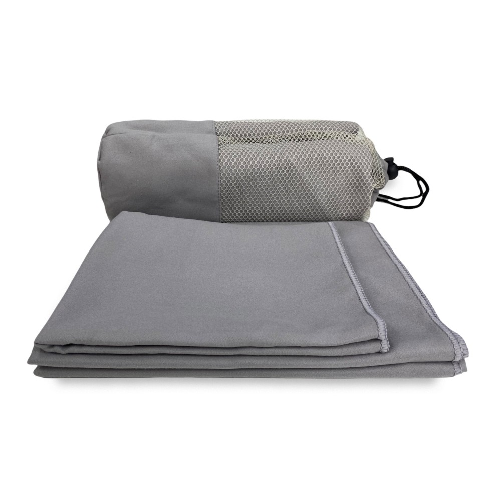 GREY MICROFIBER towel SET 1+1 Face and Guest