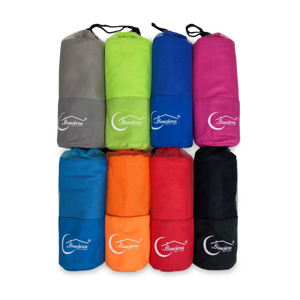 ACID GREEN MIKROFASER Handtuch SET 1+1 Gesicht und Gast