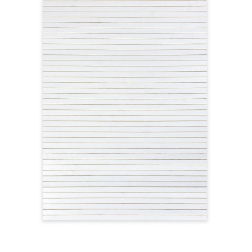 TAPIS DE CUISINE EN BOIS BAMBOU BOISÉ UNI BLANC