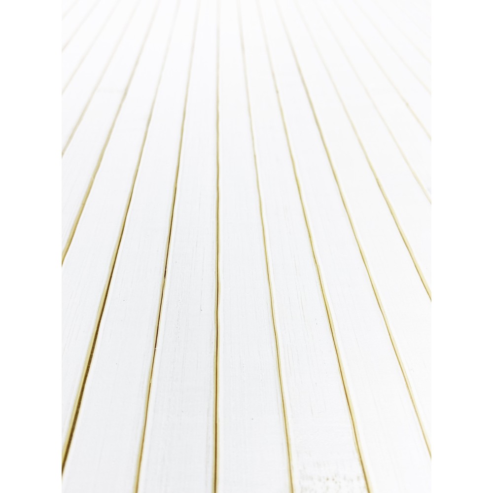 TAPPETO cucina IN LEGNO bamboo WOODY unito BIANCO