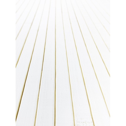 ALFOMBRA DE COCINA EN MADERA bambú WOODY liso BLANCO