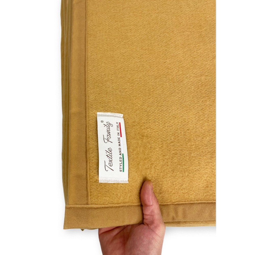 DECKE Leichter Sommer FRÜHLING Mittelschweres Modacryl MADE in ITALY Haselnuss