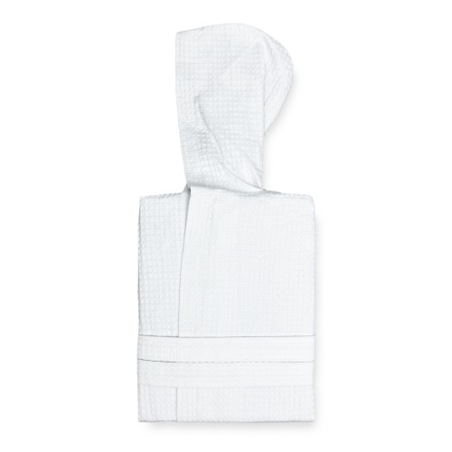 BEE Bee© Nest Bathrobe in Pure Cotton with Hood for Adults WHITE