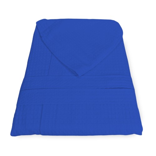 BEE Bee© Nest Bathrobe in Pure Cotton with Hood for Adults BLUETTE