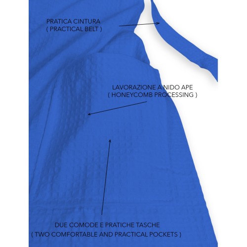 ACCAPPATOIO Nido Ape BEE© in Puro cotone con Cappuccio da Adulto BLUETTE