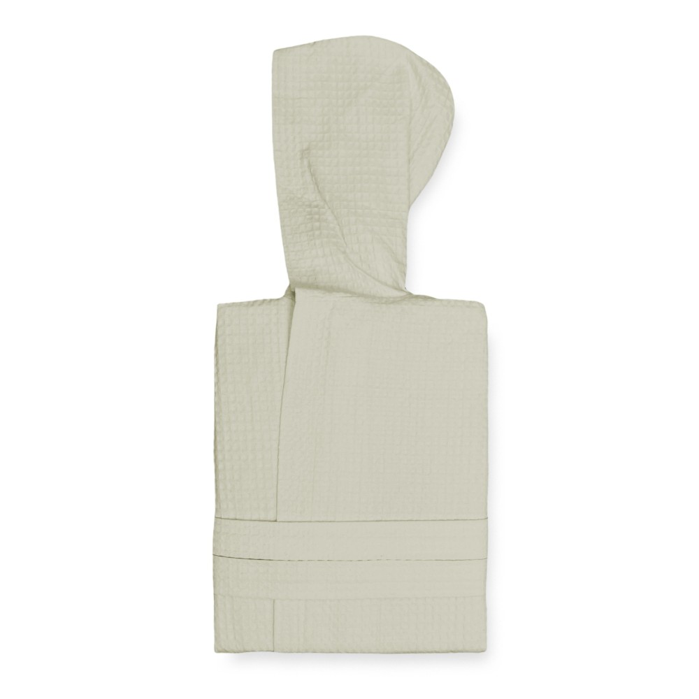 Peignoir Nest Ape BEE© en pur coton avec capuche pour adulte BEIGE