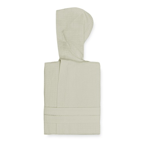 Peignoir Nest Ape BEE© en pur coton avec capuche pour adulte BEIGE