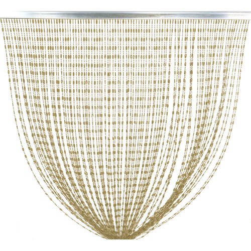 PABLO © CURTAIN with BEIGE anti-insect BEADS in anti-noise PVC with METAL rod