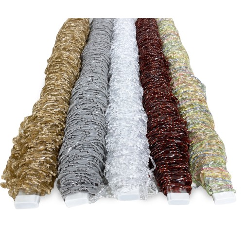 PABLO © CURTAIN mit BEIGEN Anti-Insekten-Perlen aus geräuscharmem PVC mit METALLSTANGE