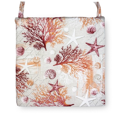 FUNDA DE SILLA BLANDA LONETA SEA SEA CORAL TELA COJÍN DE SILLA ROJO