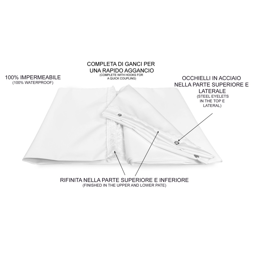 TOLDO EXTERIOR VERTIGO JARDÍN BALCÓN BLANCO UNITED IMPERMEABLE Y REPELENTE AL AGUA