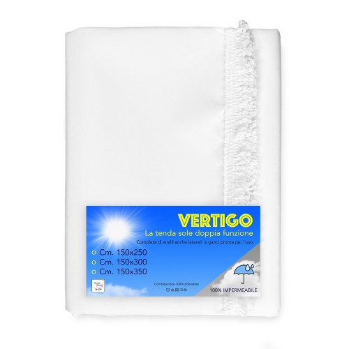 TOLDO EXTERIOR VERTIGO JARDÍN BALCÓN BLANCO UNITED IMPERMEABLE Y REPELENTE AL AGUA