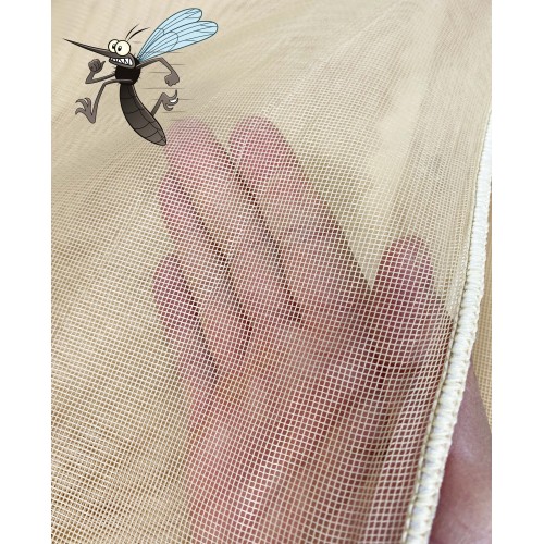 MARQUISETTE outdoor mosquito net curtain leaded in 8 different sizes plain BEIGE