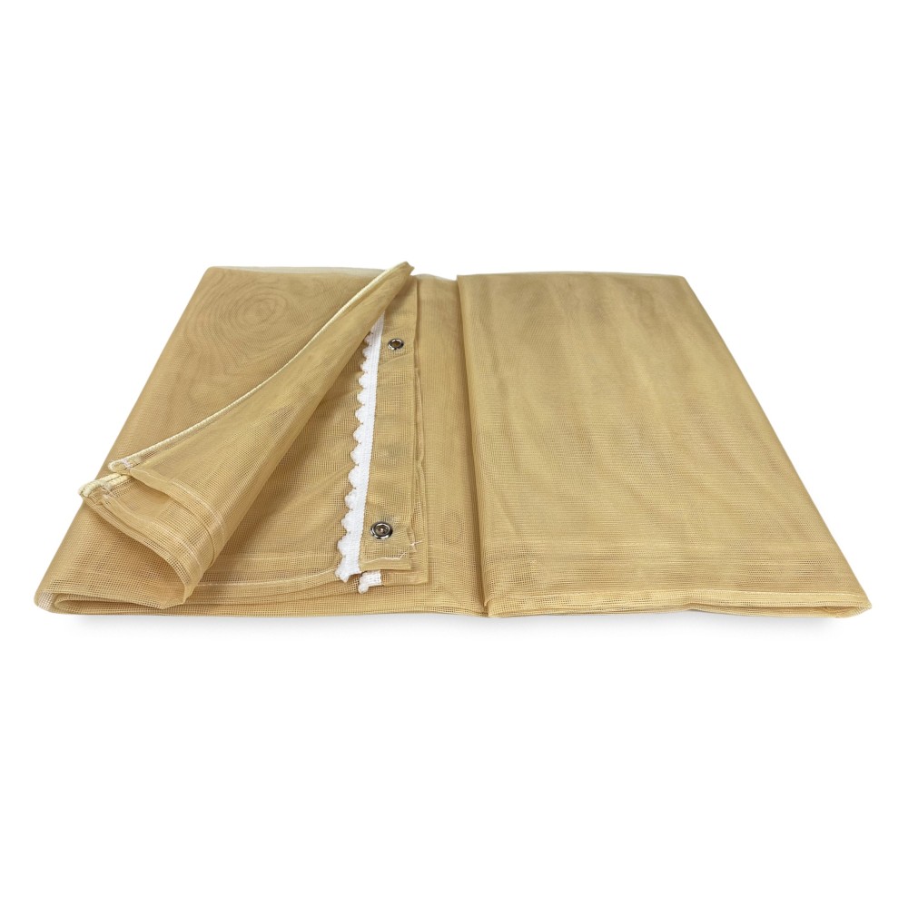 MARQUISETTE outdoor mosquito net curtain leaded in 8 different sizes plain BEIGE