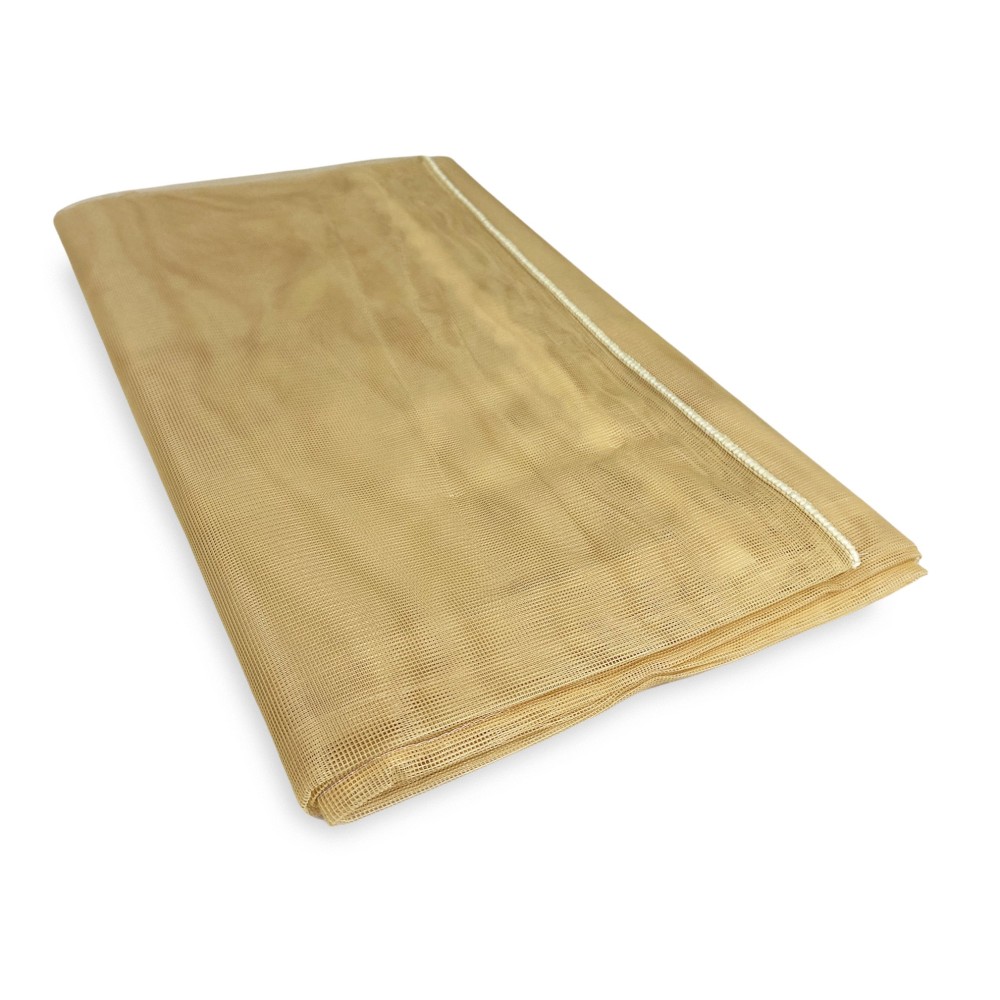 Cortina mosquitera de exterior MARQUISETTE emplomada en 8 tamaños diferentes liso BEIGE