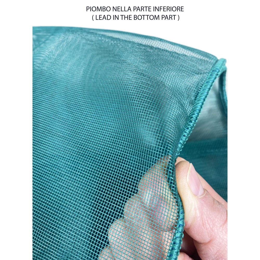 MARQUISETTE MOSQUITO net CURTAIN for outdoor leaded in 8 different sizes plain GREEN