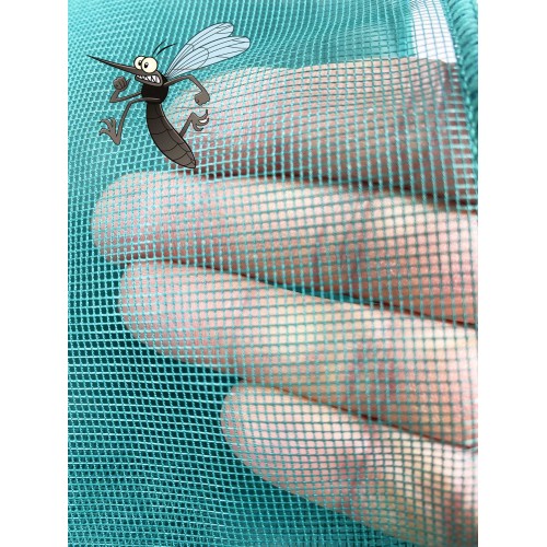 TENDA rete ZANZARIERA MARQUISETTE da esterno piombata in 8 misure diverse unito VERDE