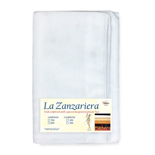 TENDA rete ZANZARIERA MARQUISETTE da esterno piombata in 8 misure diverse unito BIANCO