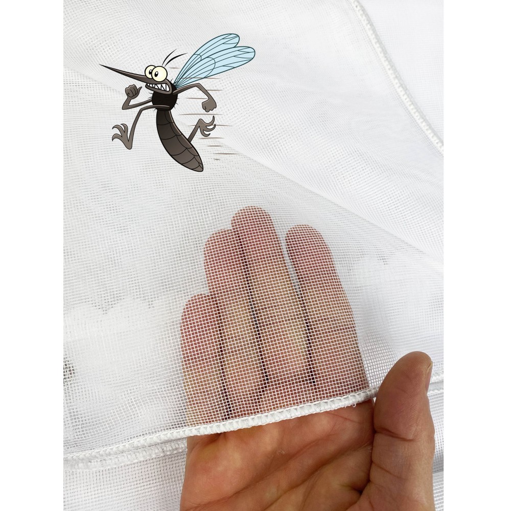 MARQUISETTE outdoor mosquito net curtain leaded in 8 different sizes plain WHITE