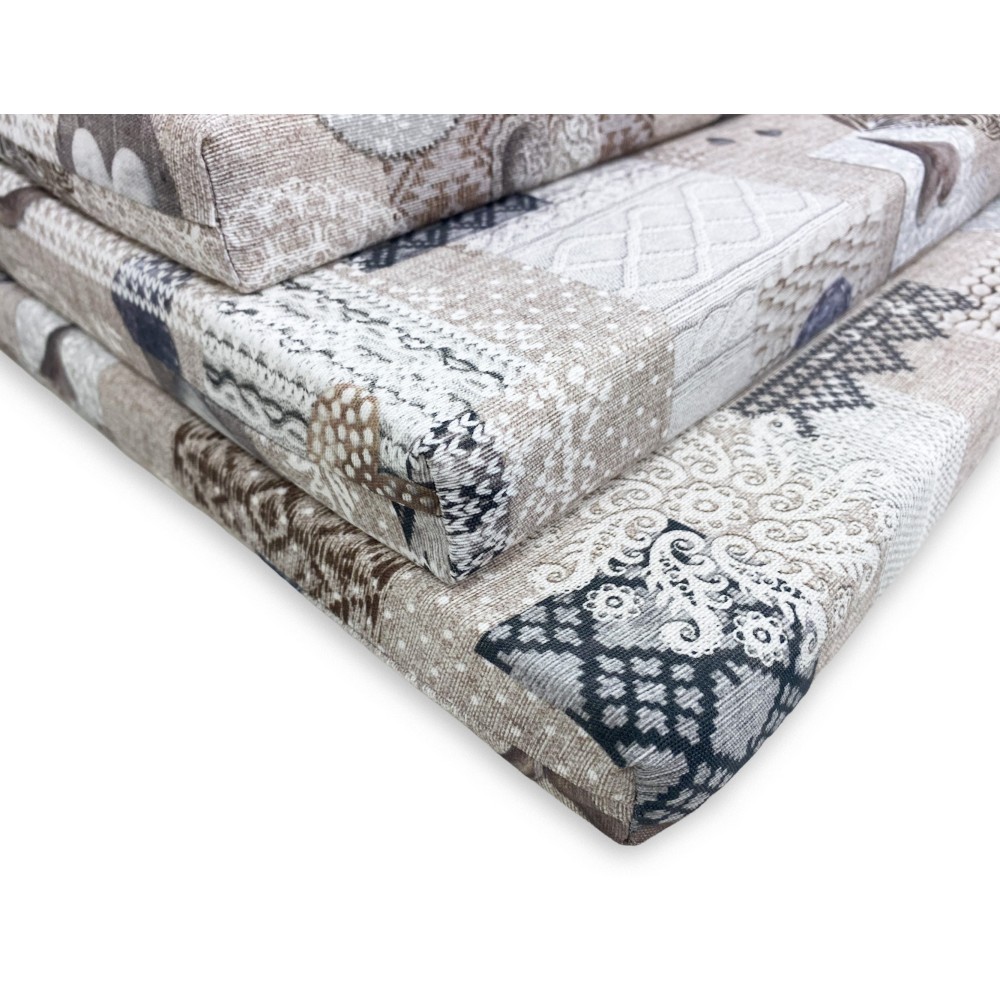 FUNDA DE SILLA BLANDA Tirolesa LONETA FABRIC SHABBY Cojín de silla beige con funda desenfundable