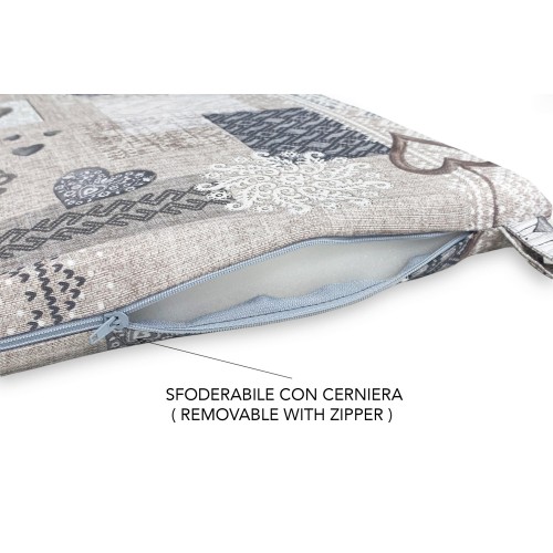 HOUSSE DE CHAISE SOUPLE TISSU LONETA Tyrolean SHABBY Beige CUSHION CHAIR avec housse amovible