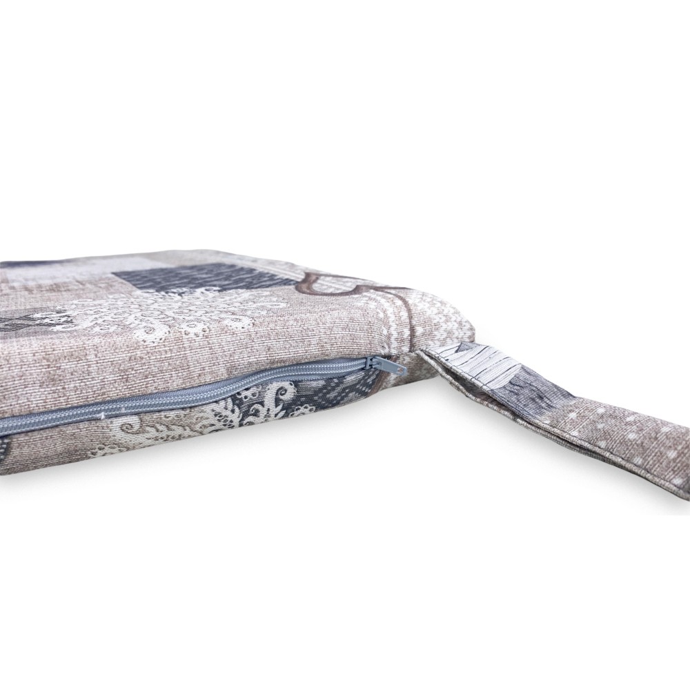 FUNDA DE SILLA BLANDA Tirolesa LONETA FABRIC SHABBY Cojín de silla beige con funda desenfundable