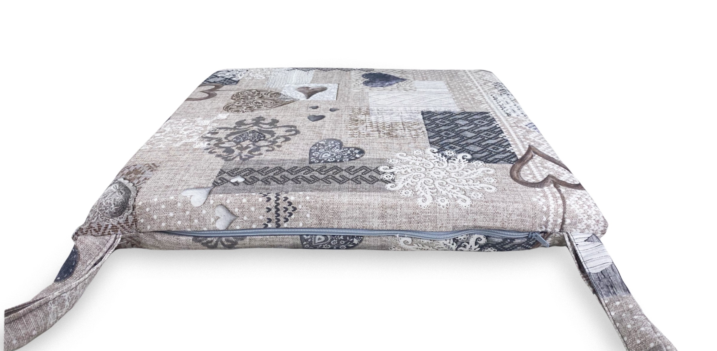 COPRI SEDIA Morbidone In Tessuto Loneta - 40x40 Cm, Sfoderabile, Imbottito, Design Marino