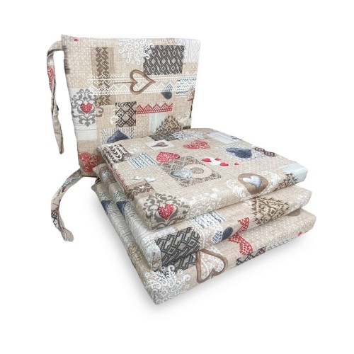 FUNDA DE SILLA BLANDA Tirolesa LONETA TELA SHABBY Rojo COJÍN DE SILLA CON FUNDA EXTRAÍBLE