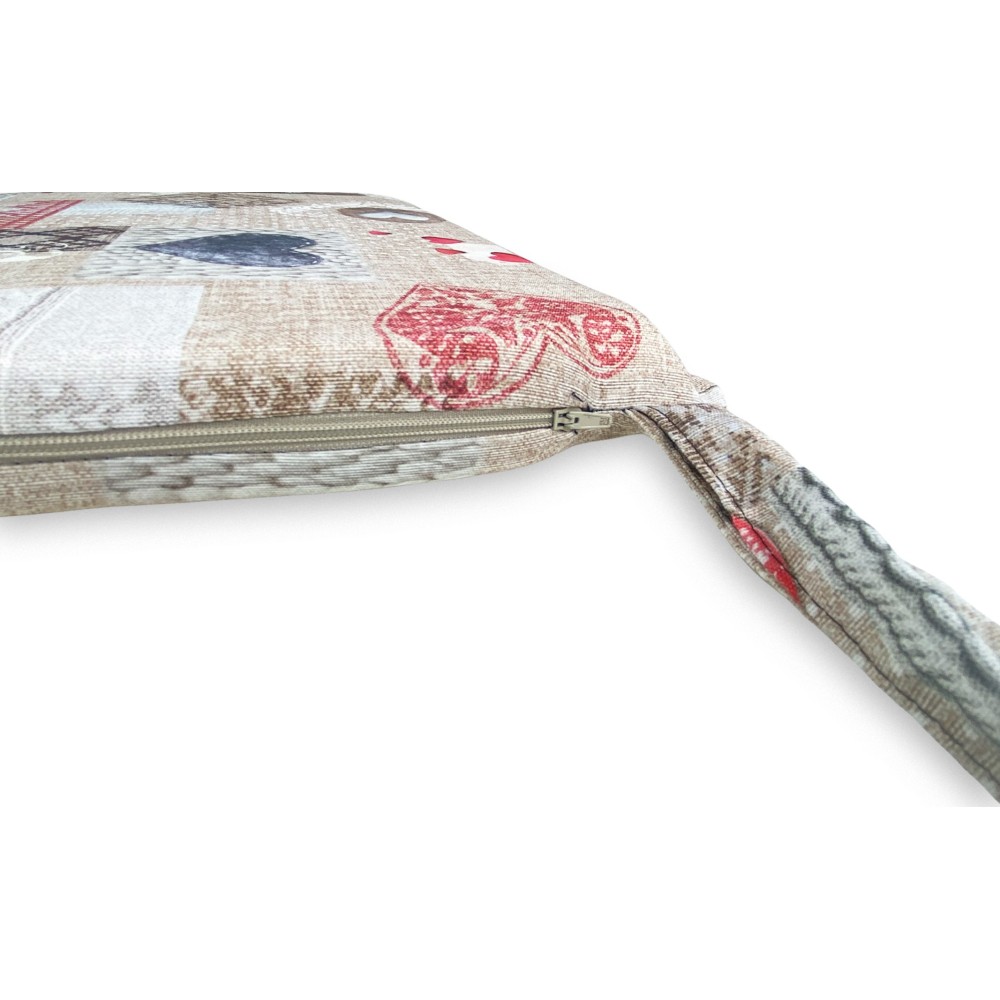 FUNDA DE SILLA BLANDA Tirolesa LONETA TELA SHABBY Rojo COJÍN DE SILLA CON FUNDA EXTRAÍBLE