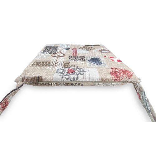 FUNDA DE SILLA BLANDA Tirolesa LONETA TELA SHABBY Rojo COJÍN DE SILLA CON FUNDA EXTRAÍBLE