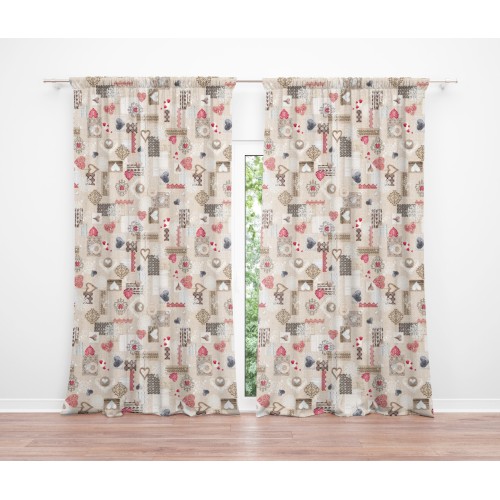 SHABBY TENT red cm.150X280 Tyrolean made MADE in ITALY