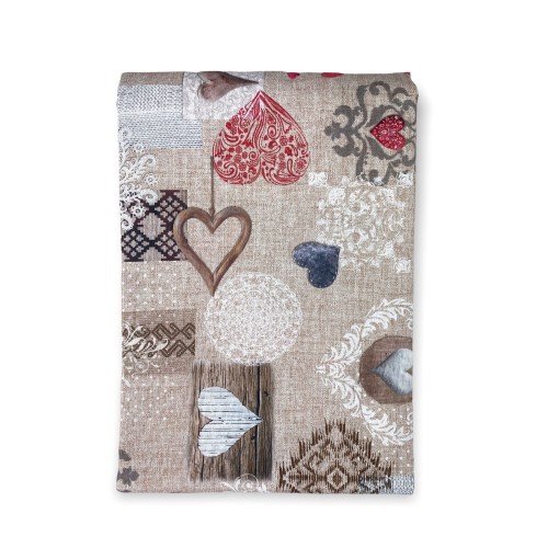 TIENDA SHABBY rojo cm.150X280 Tirolina hecha MADE in ITALY