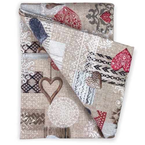 SHABBY TENT rouge cm.150X280 Tyrol emballé MADE in ITALY