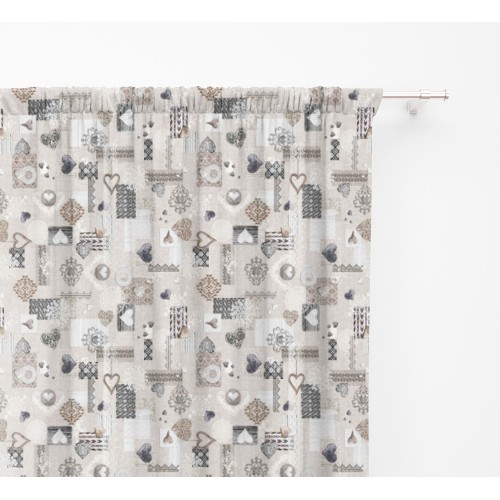 TIENDA SHABBY beige cm.150X280 Tirolina hecha MADE in ITALY