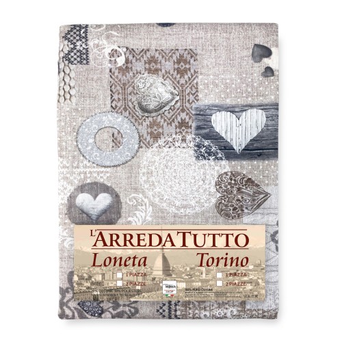TELO ARREDO copritutto GRAN FOULARD COPRILETTO copridivano Tirolese SHABBY BEIGE