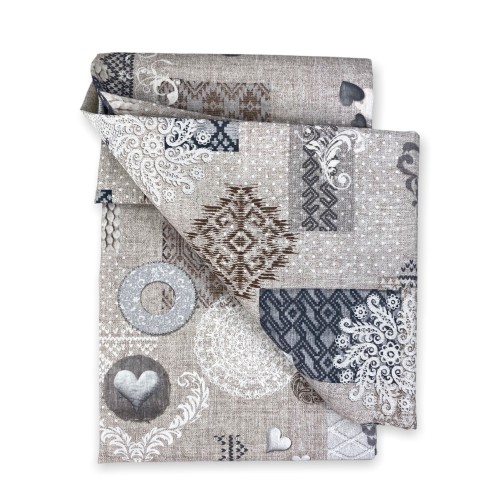 EINRICHTUNGSBEZUG bezug GRAN SCARF TAGESDECKE Sofabezug Tiroler SHABBY BEIGE