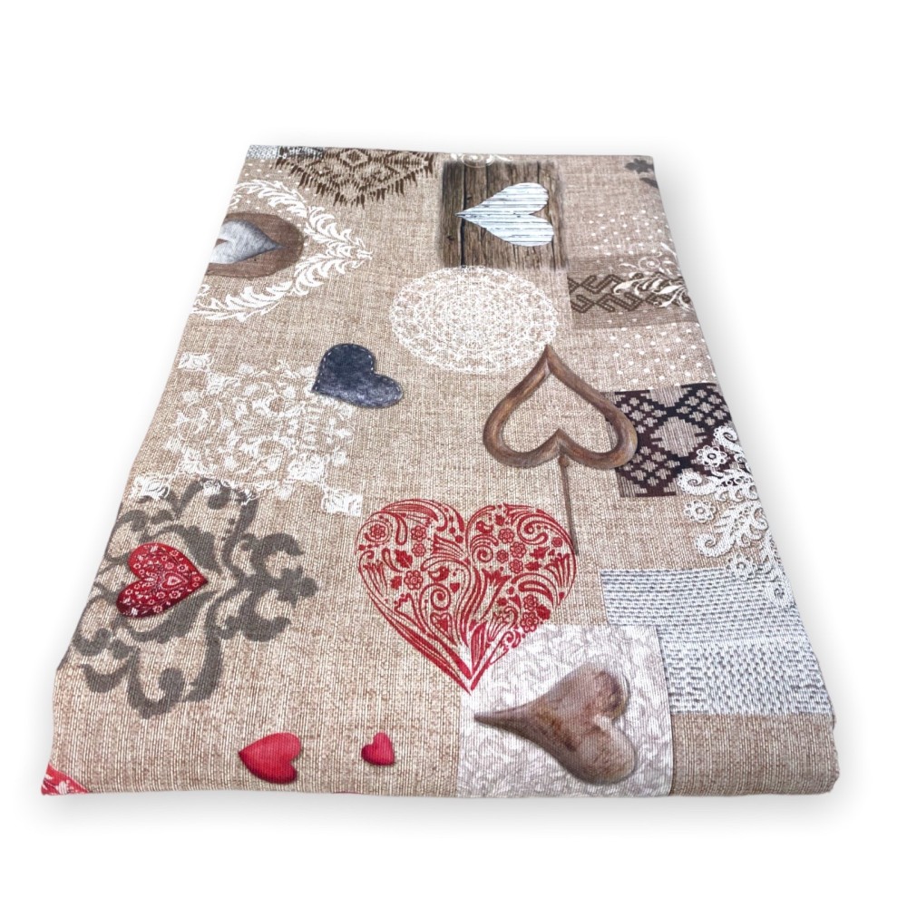 TELO ARREDO copritutto GRAN FOULARD COPRILETTO copridivano Tirolese SHABBY ROSSO