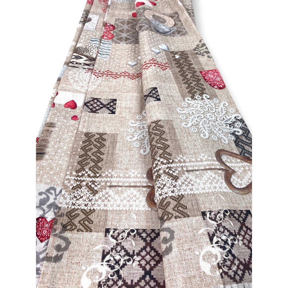 MÖBELBEZUG Bezug GRAN SCARF TAGESDECKE Sofabezug Tiroler SHABBY ROT