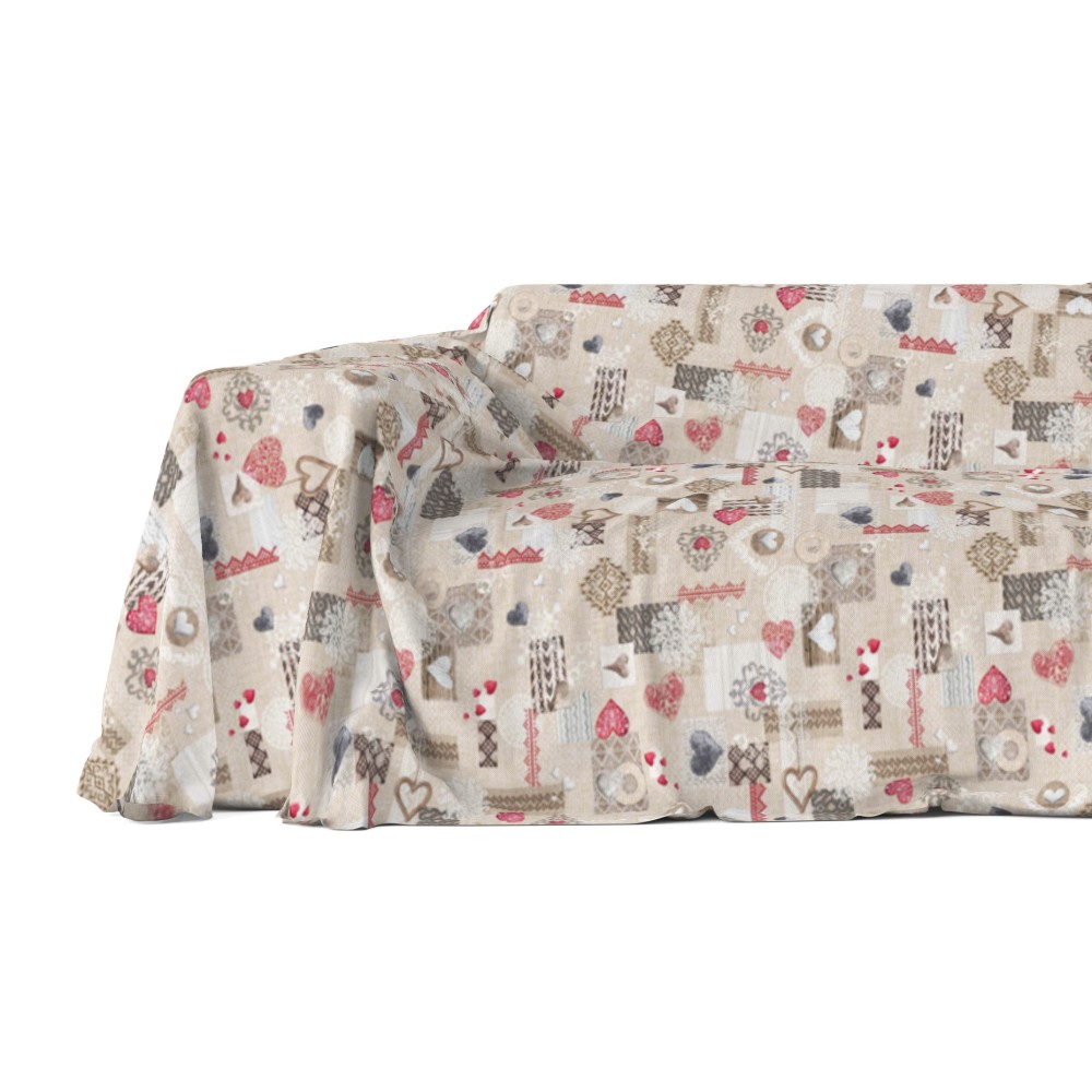 FURNISHING COVER cover GRAN SCARF BEDSPREAD sofa cover Tyrolean SHABBY RED