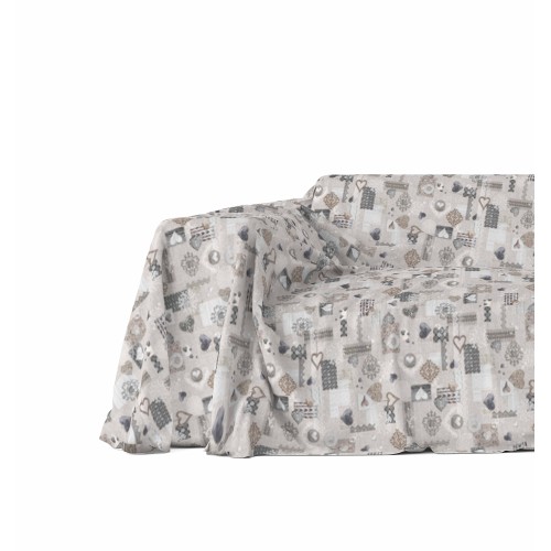 SERVIETTE HOUSSE DE MEUBLE GRAND FOULARD HOUSSE DE COUVRE-LITCoupe de pantalonCoupe de vide SHABBY BEIGE