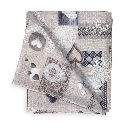 MANTEL ANTIMANCHAS TORINO RESINADO TIROLESA SHABBY BEIGE