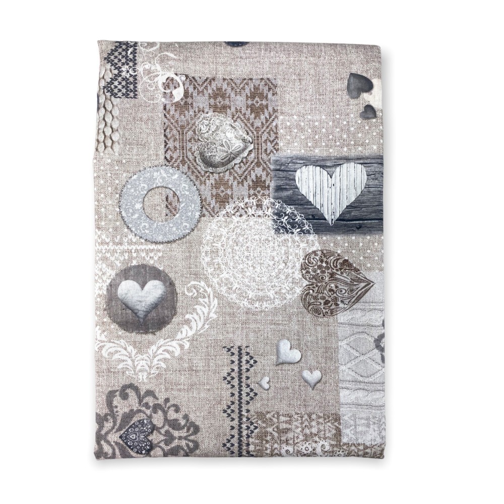 MANTEL ANTIMANCHAS TORINO RESINADO TIROLESA SHABBY BEIGE